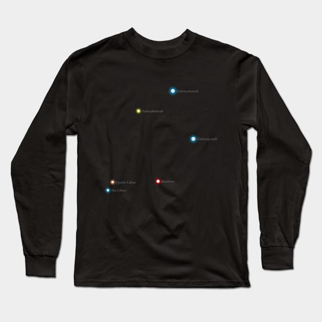 Constellation Libra Long Sleeve T-Shirt by GloopTrekker